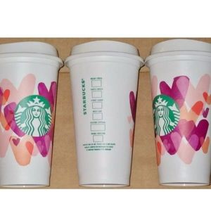 LAST SET! 2019 TWO (2) Starbucks Valentine Reuseable Hot Cups Limited Edition